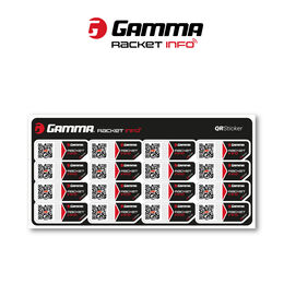 Accessoires Raquettes Gamma Gamma Racket Info, 16 Besaitungsaufkleber - QR Sticker Profikarte